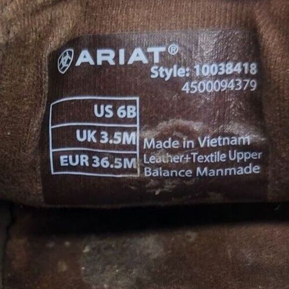 Ariat Cruiser Womens Sz 6B Brown Canvas Buffalo Moc Toe Distressed Loafer Shoes - Picture 9 of 10